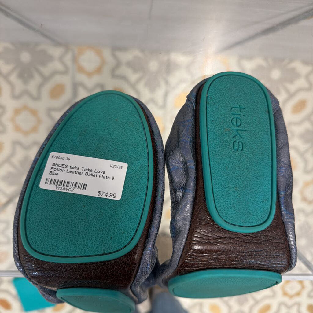 Tieks Love Potion Leather Ballet Flats 8
