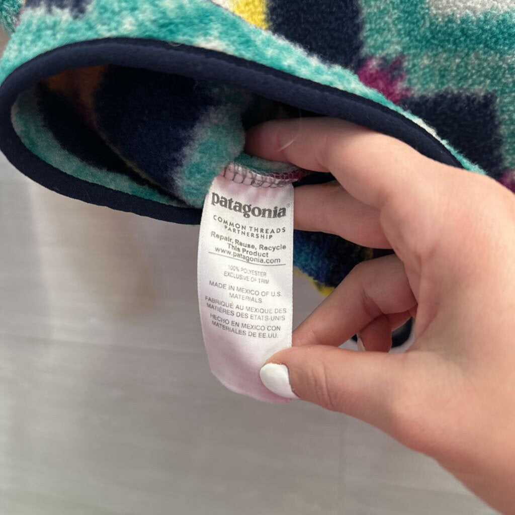 Patagonia Blue/ Multi Print Fleece Pullover XXS