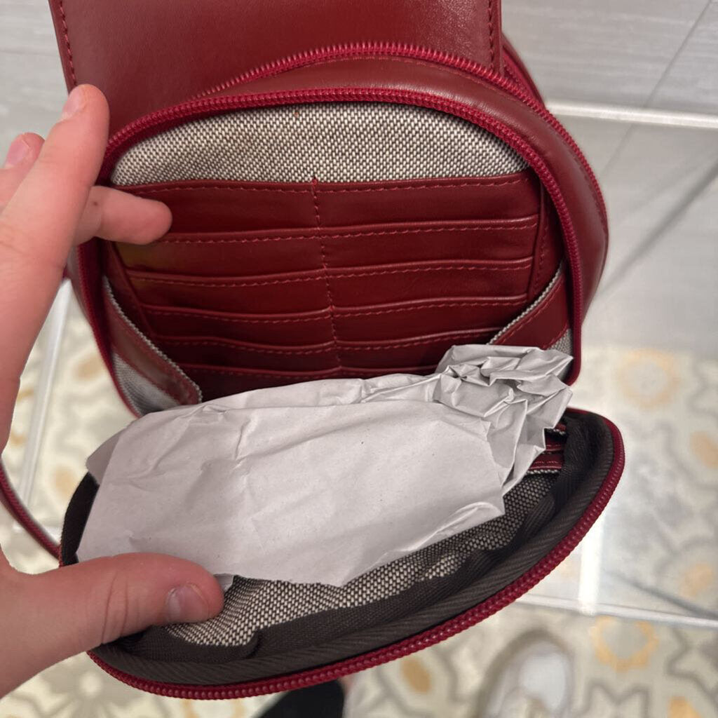 Scully Red Leather Poppi Hidesign Sling Bag