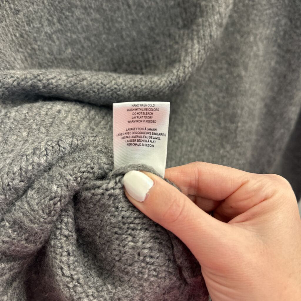 Z Supply Grey Knit V Neck Sweater Top Medium