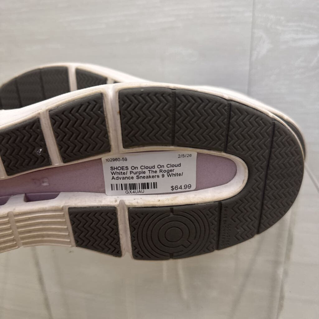 On Cloud White/ Purple The Roger Advance Sneakers 9