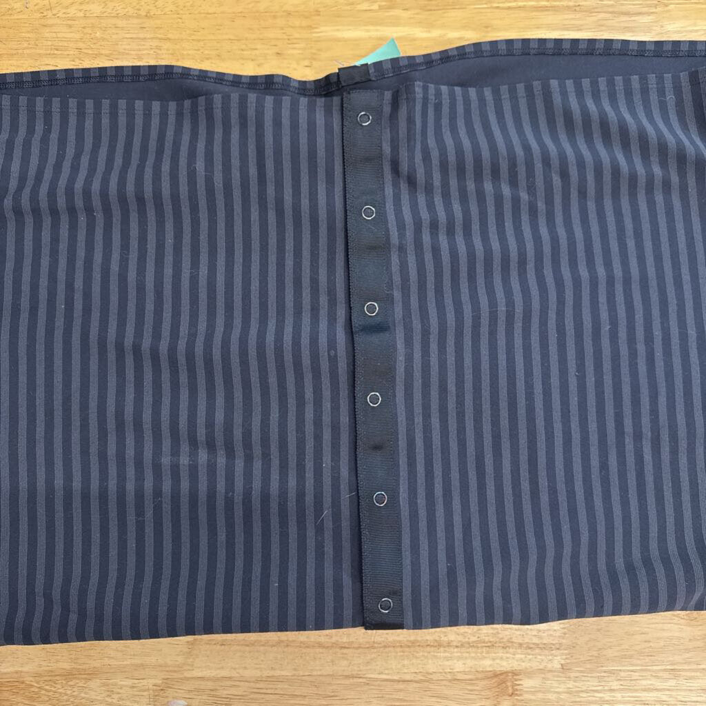 Lululemon Black/ Grey Striped Snap Infinity Scarf