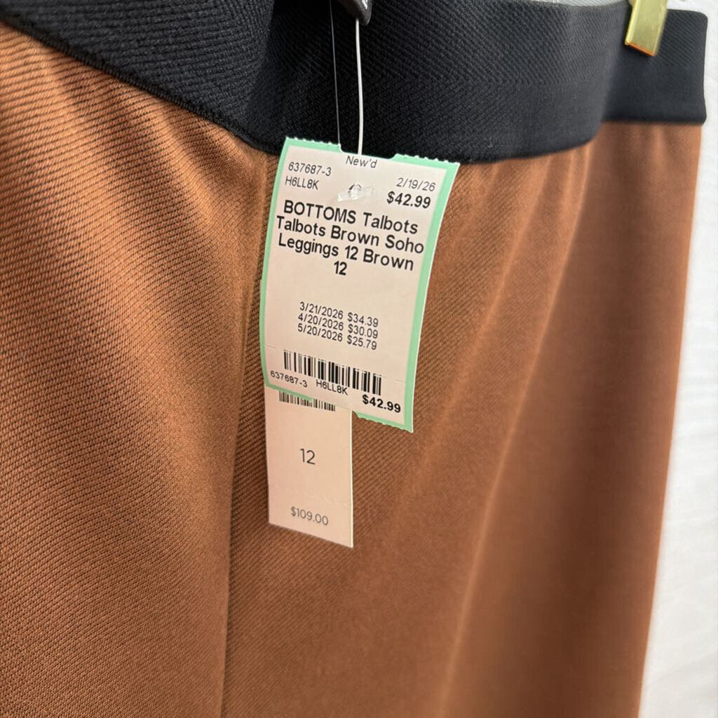 Talbots Brown Soho Leggings 12