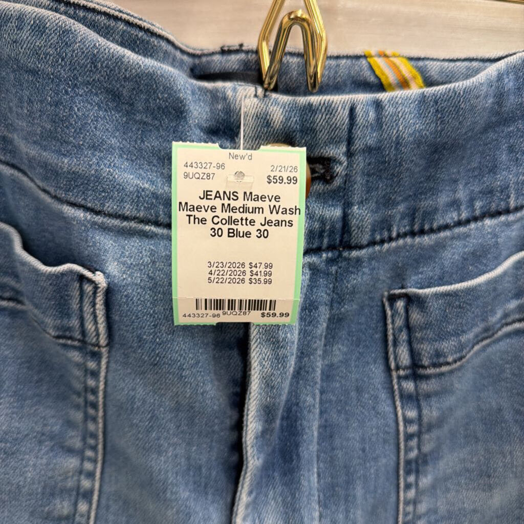 Maeve Medium Wash The Collette Jeans 30