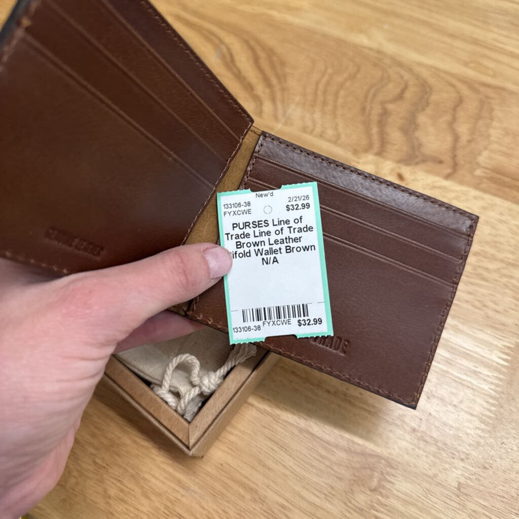 Line of Trade Brown Leather Bifold Wallet