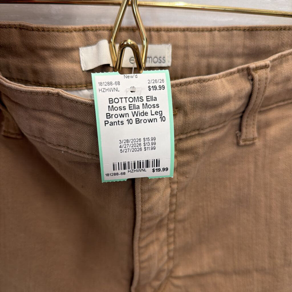 Ella Moss Brown Wide Leg Pants 10