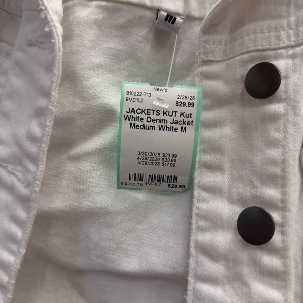 Kut White Denim Jacket Medium