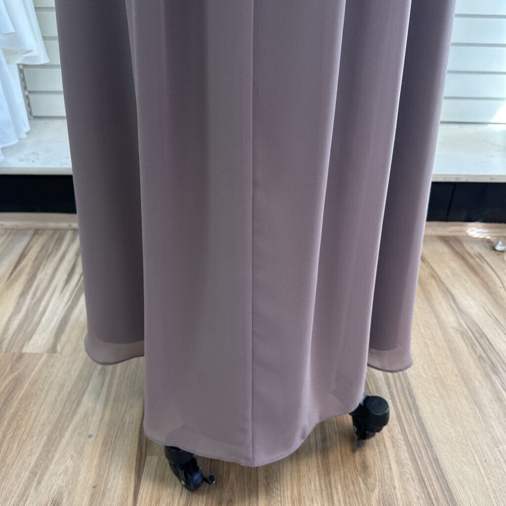 Christina Wu Grey V Neck Long Formal Dress 12