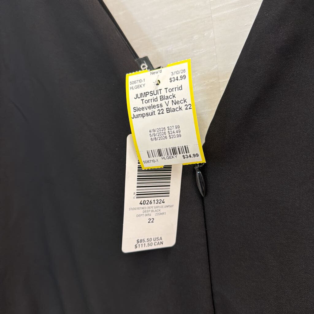 Torrid Black Sleeveless V Neck Jumpsuit 22