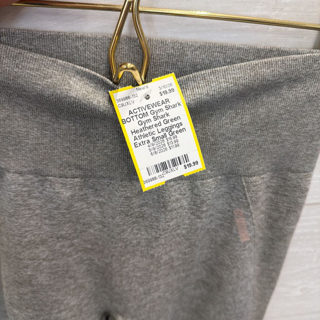 Gym Shark Heathered Green Athletic Leggings Extra Small