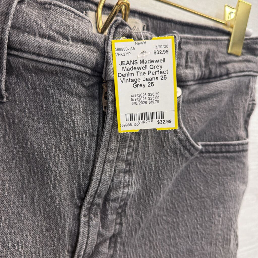 Madewell Grey Denim The Perfect Vintage Jeans 25