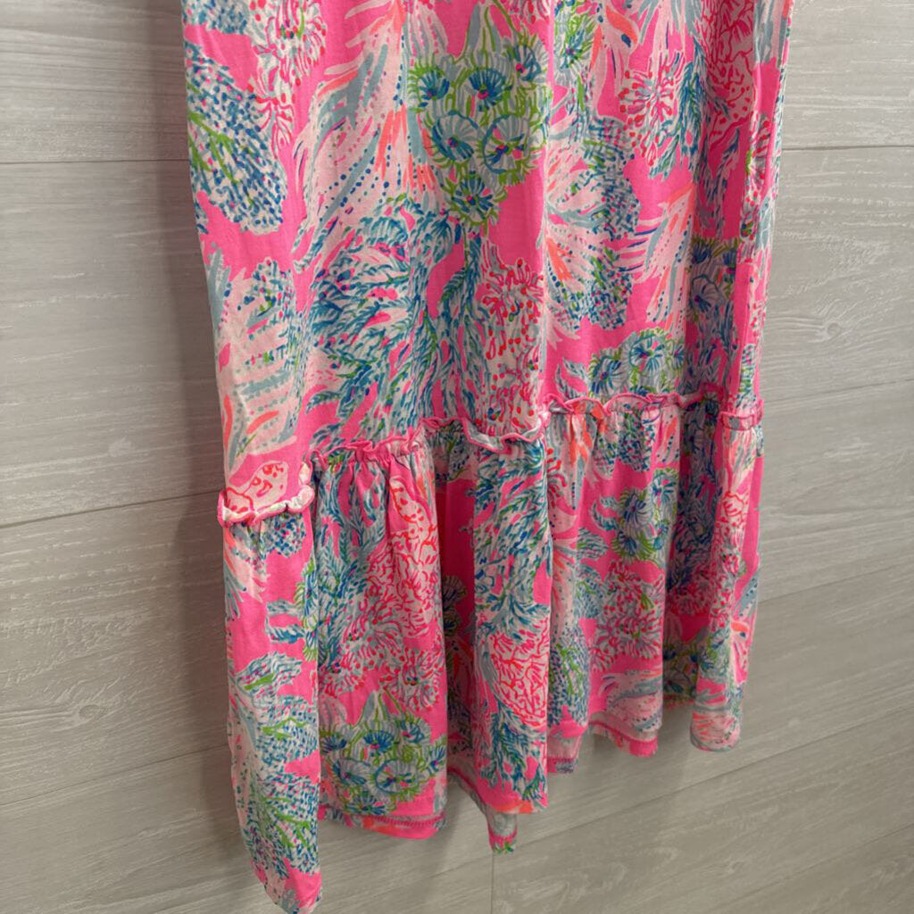 Lilly Pulitzer Pink/ Multi Print Sleeveless Dress Extra Small