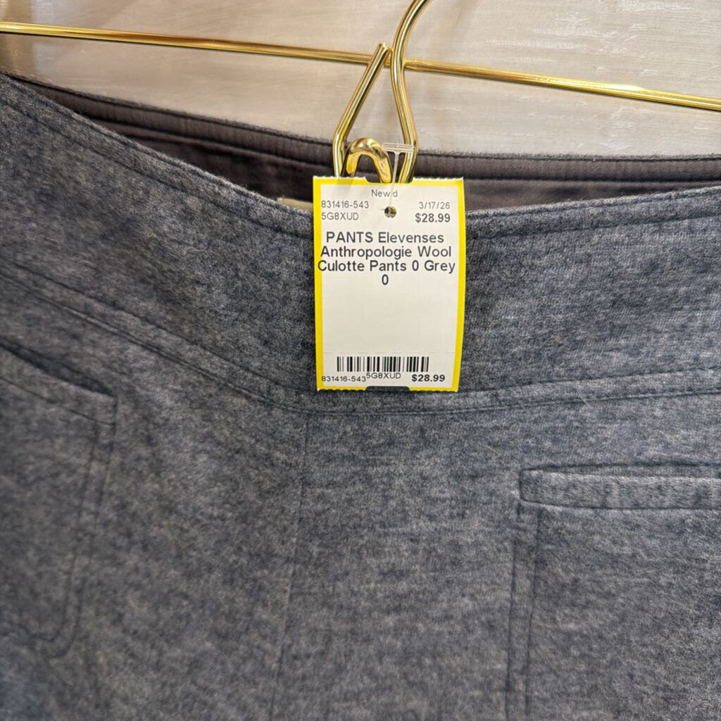 Anthropologie Wool Culotte Pants 0