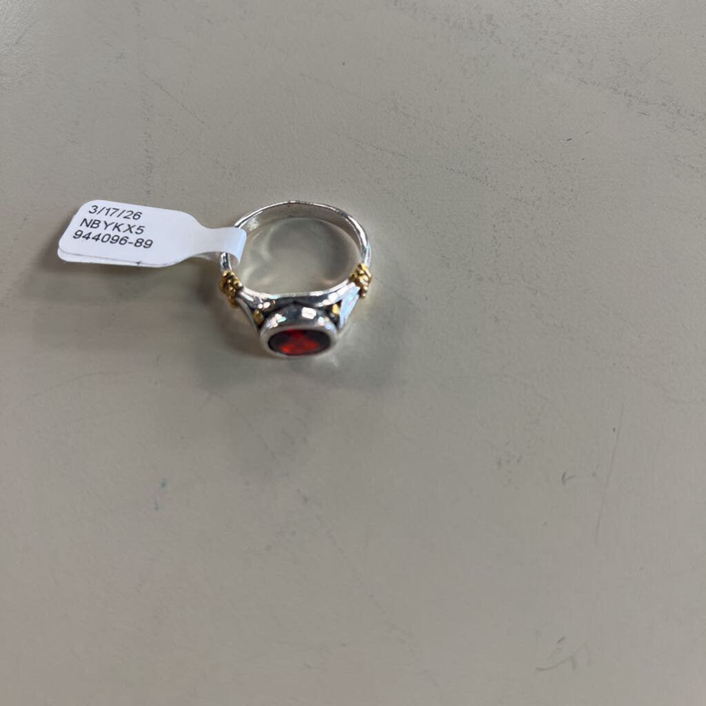 Silver Toned Stone Costume Jewelry Size 9