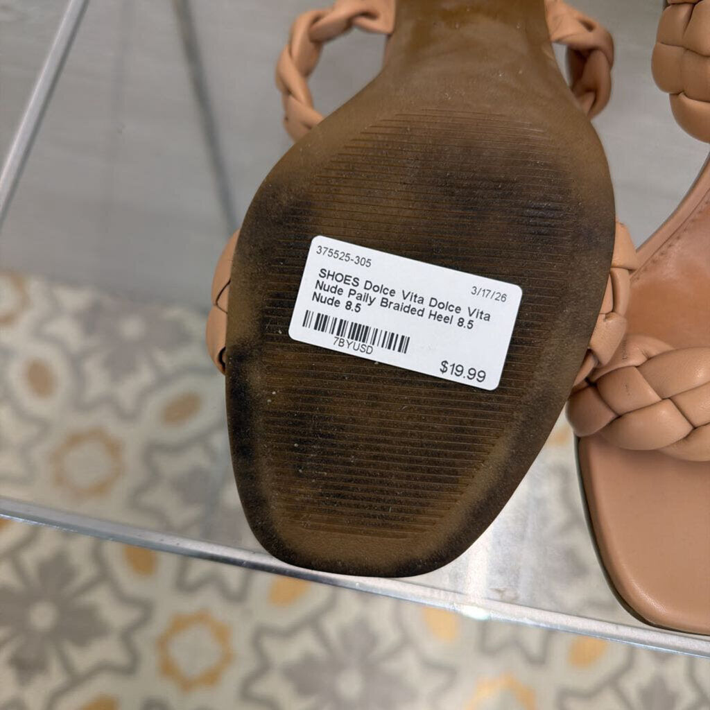 Dolce Vita Nude Paily Braided Heel 8.5
