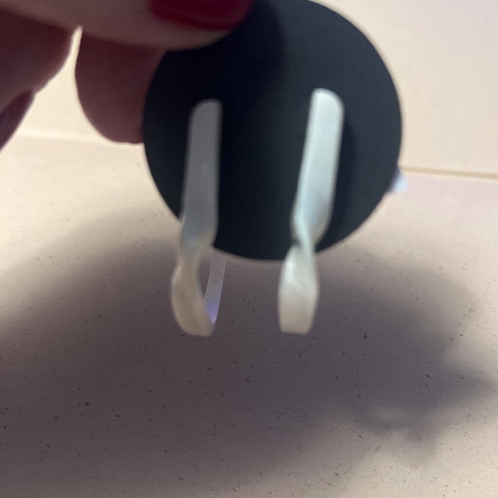 White Half Hoop Stud Earrings