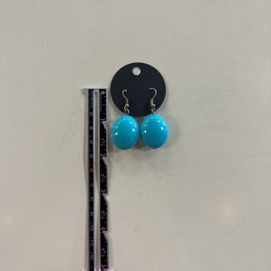 Turquoise Stone Drop Earrings