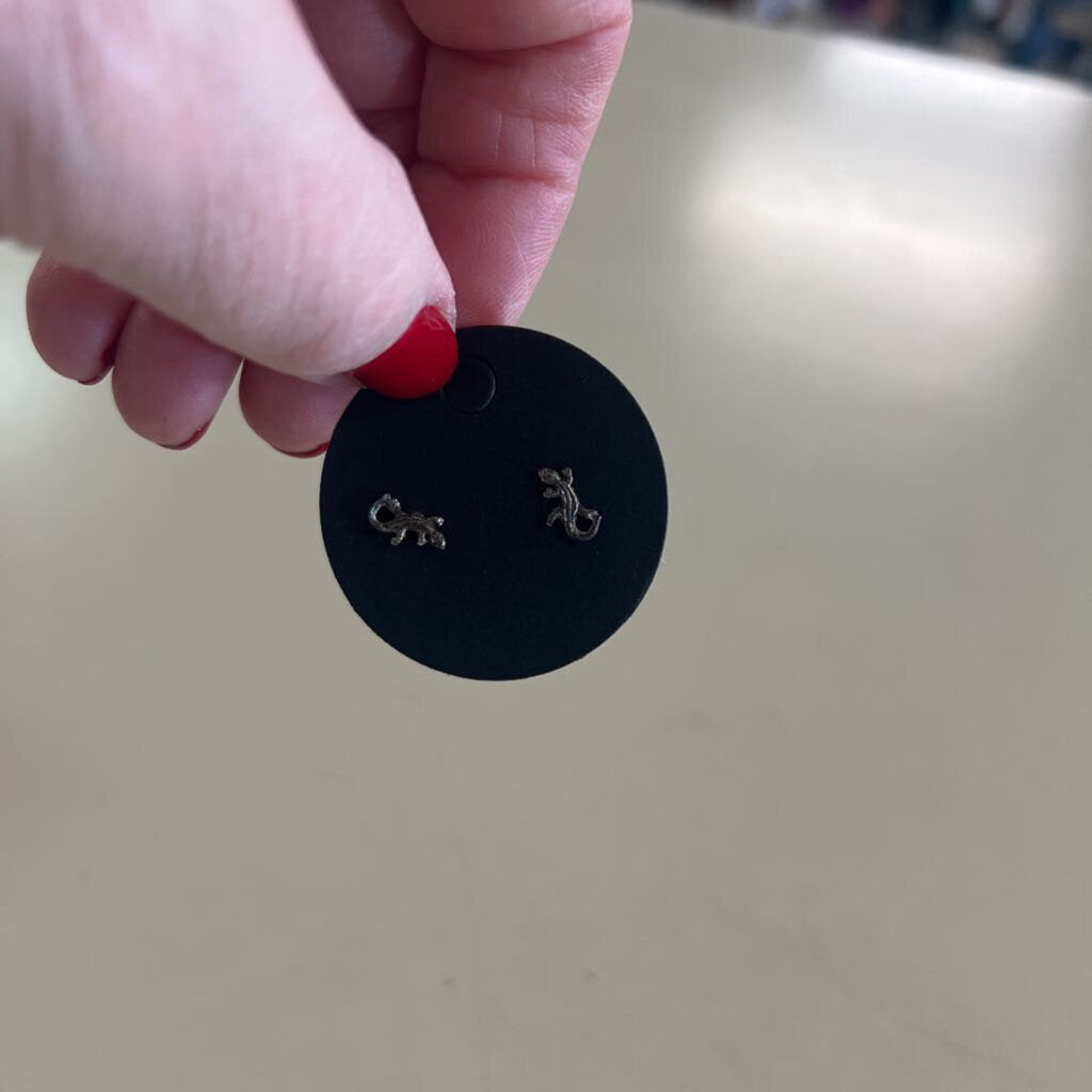 Handcrafted Lizard Stud Earrings