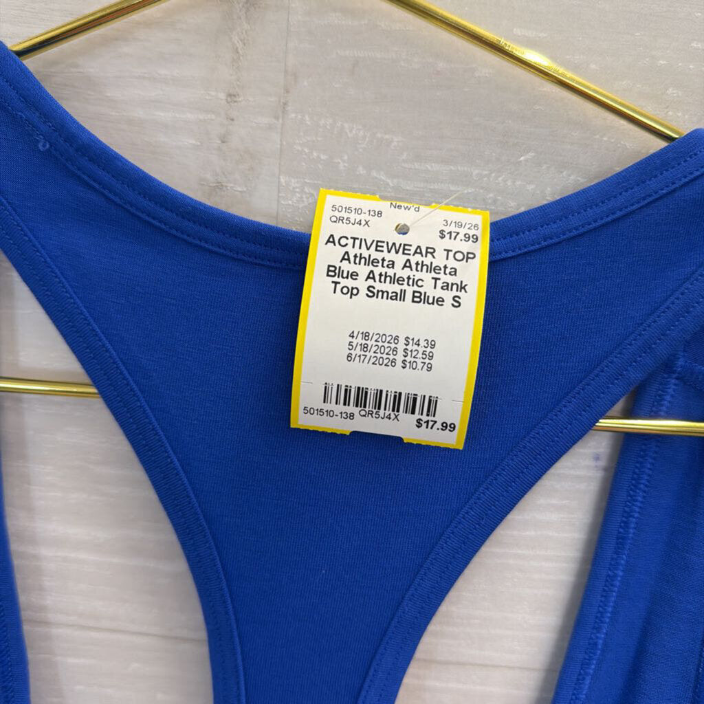 Athleta Blue Athletic Tank Top Small