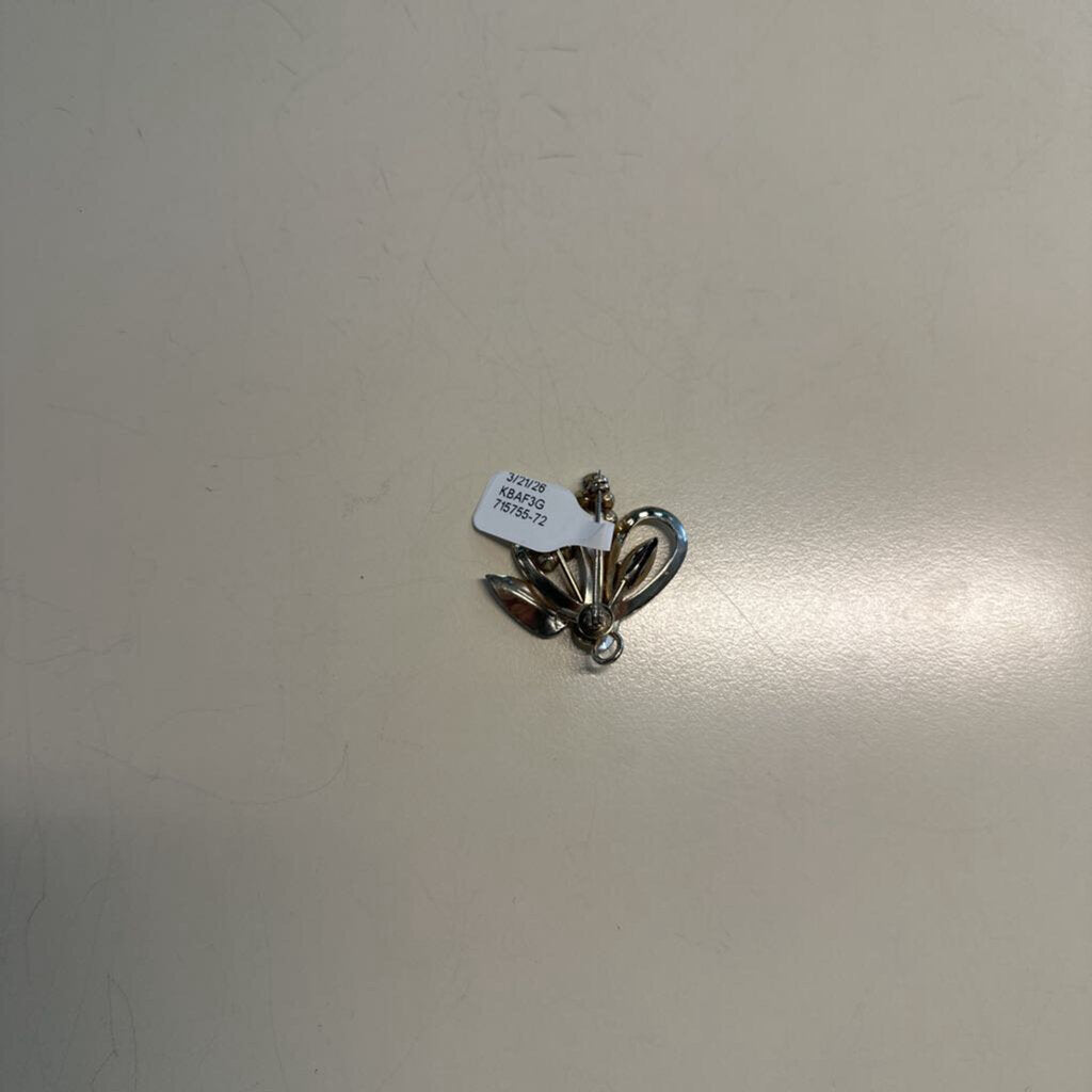 Gold/ Purple Flower Pin