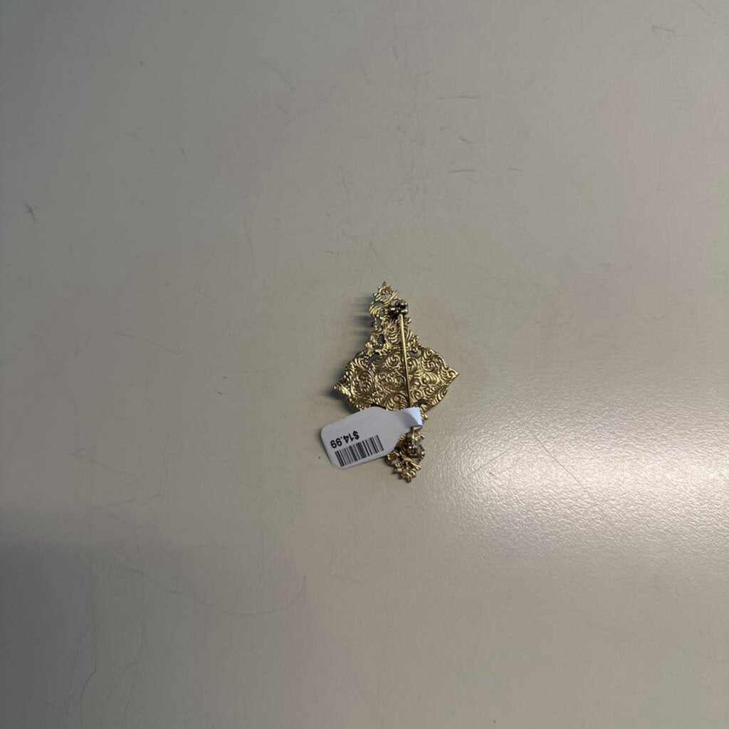 Gold/ Pearl Pin