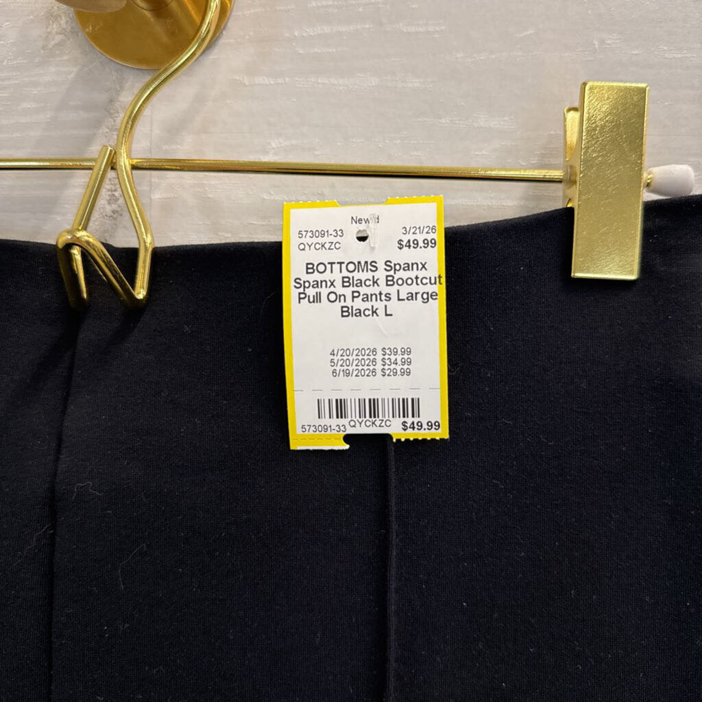 Spanx Black Bootcut Pull On Pants Large