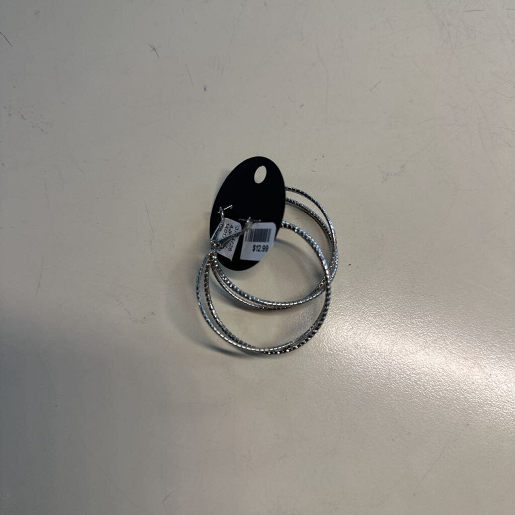 Silver Layered Hoop Earrings