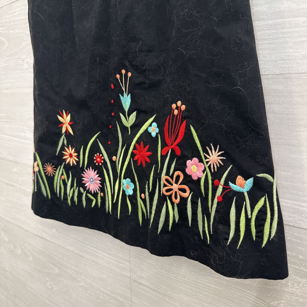 Harolds Black/ Multi Embroidered Hem Skirt 2