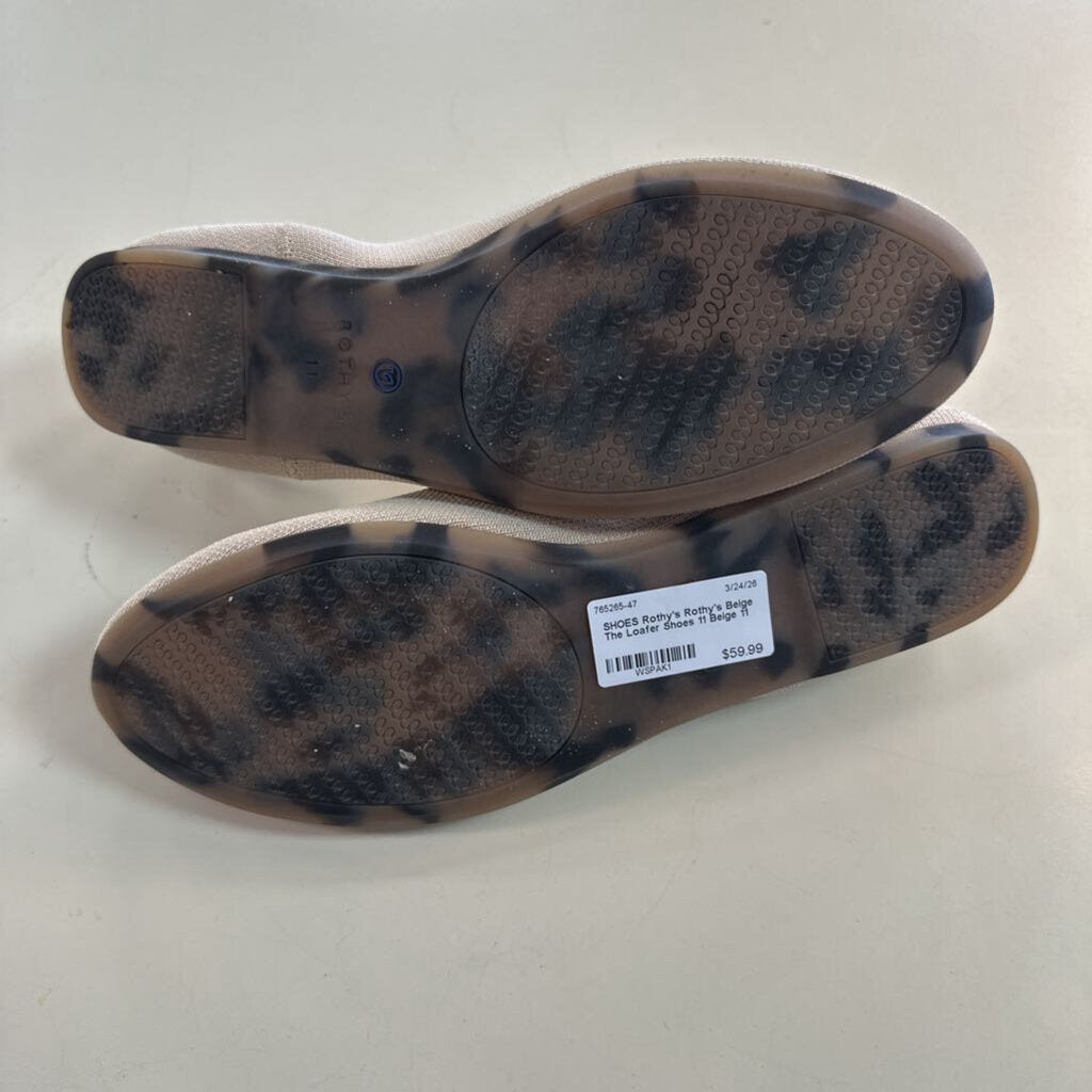 Rothy's Beige The Loafer Shoes 11