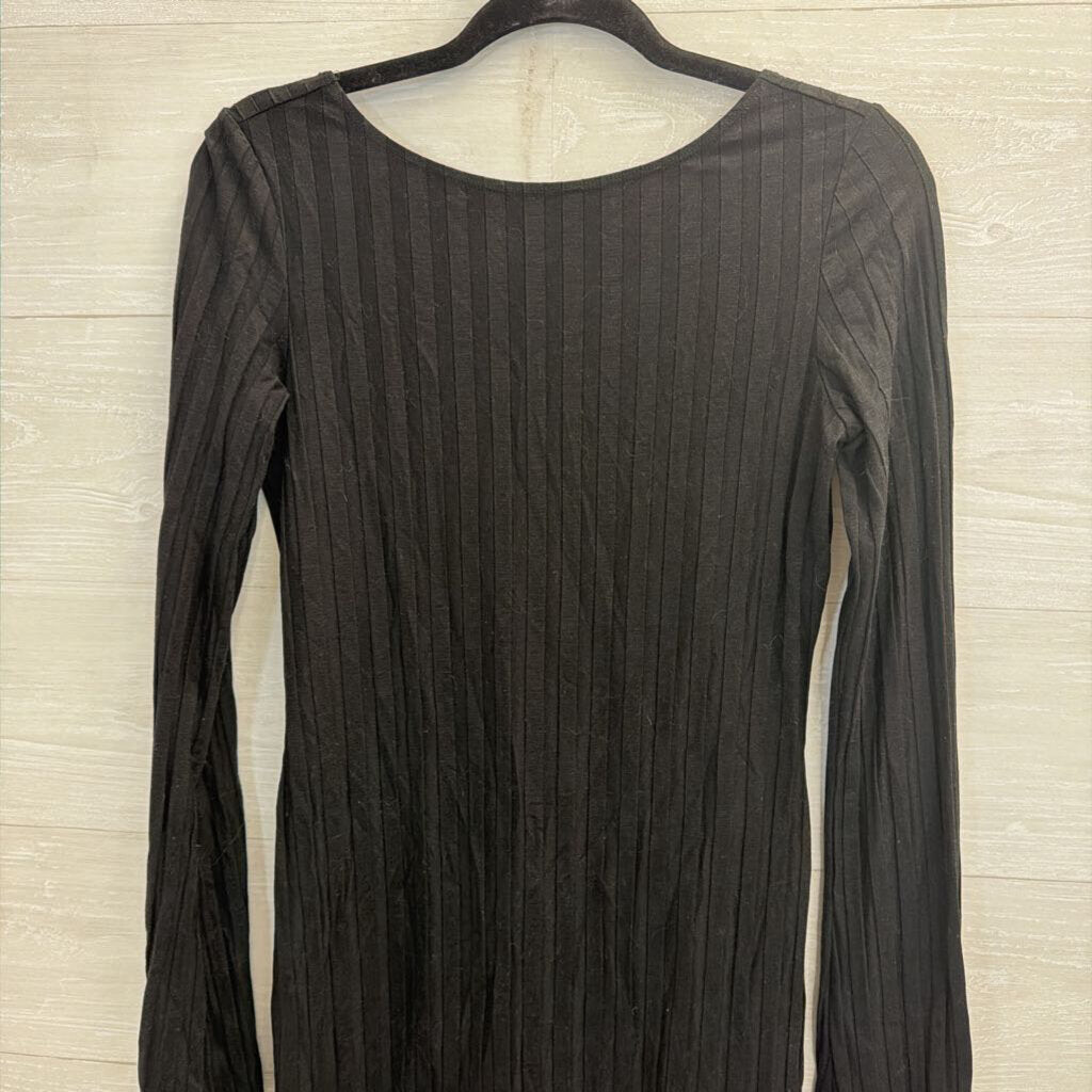 reformation black dress long sleeve Ribbed Open Back Medium – newdsalem ملابس Detail oriented. Zara Red Knit A Size:Y/S (7/8)