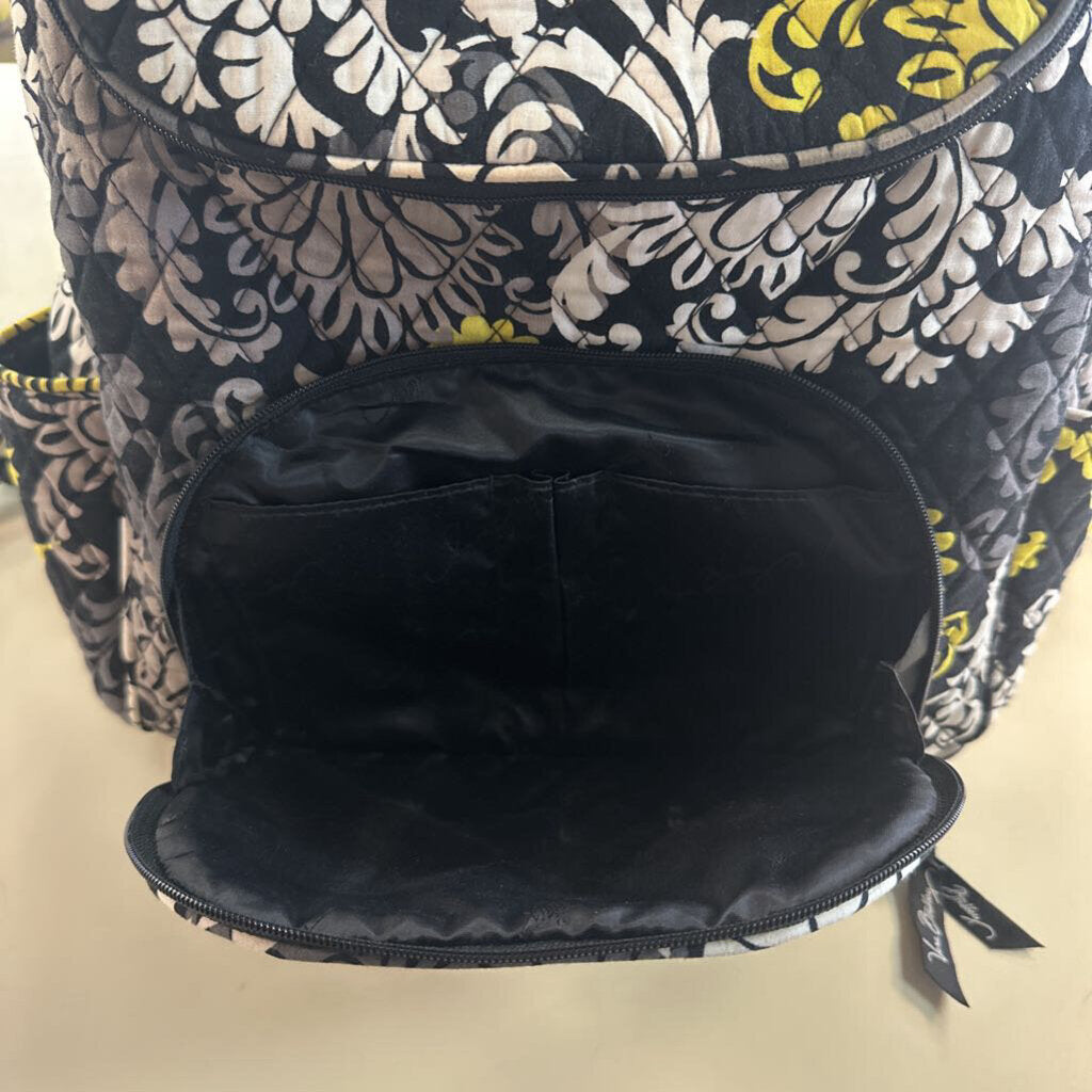 Vera Bradley Black/ Multi Quilted Print Backpack