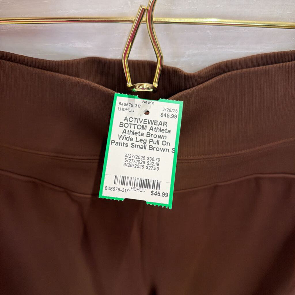 Athleta Brown Wide Leg Pull On Pants Small