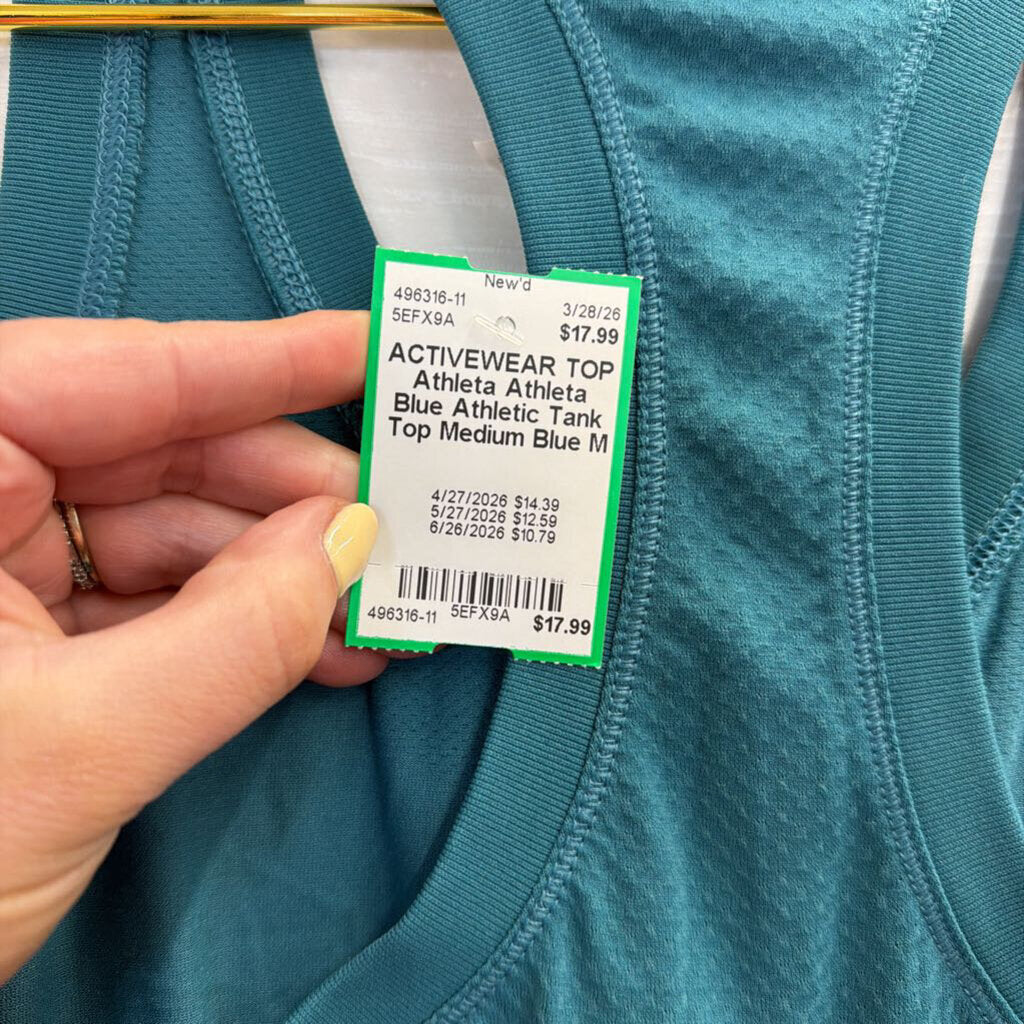 Athleta Blue Athletic Tank Top Medium