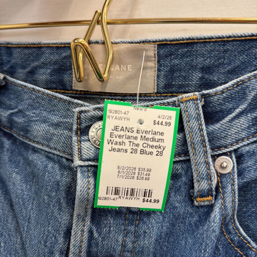 Everlane Medium Wash The Cheeky Jeans 28