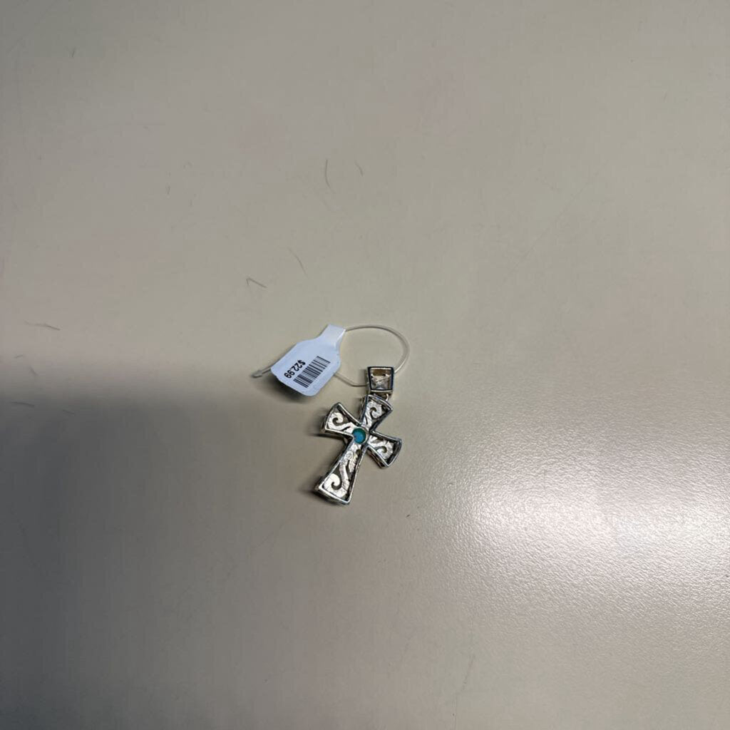 Sterling Silver/ Turquoise Cross Pendant