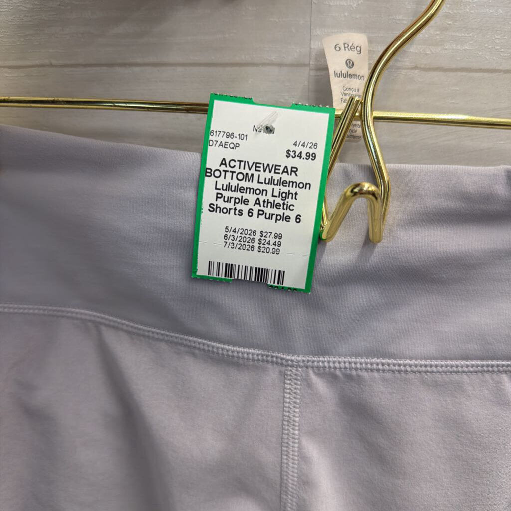 Lululemon Light Purple Athletic Shorts 6