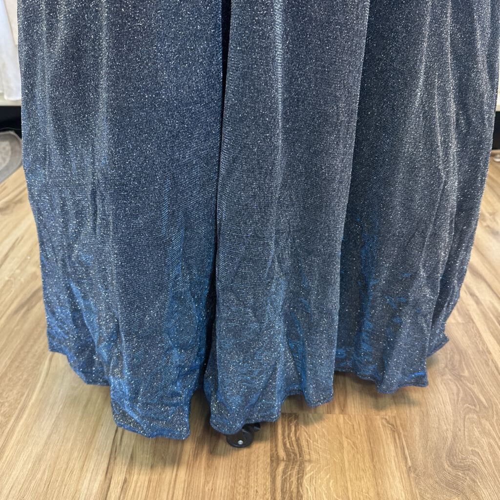 My Michelle Blue Shimmer A Line Long Formal Dress 5