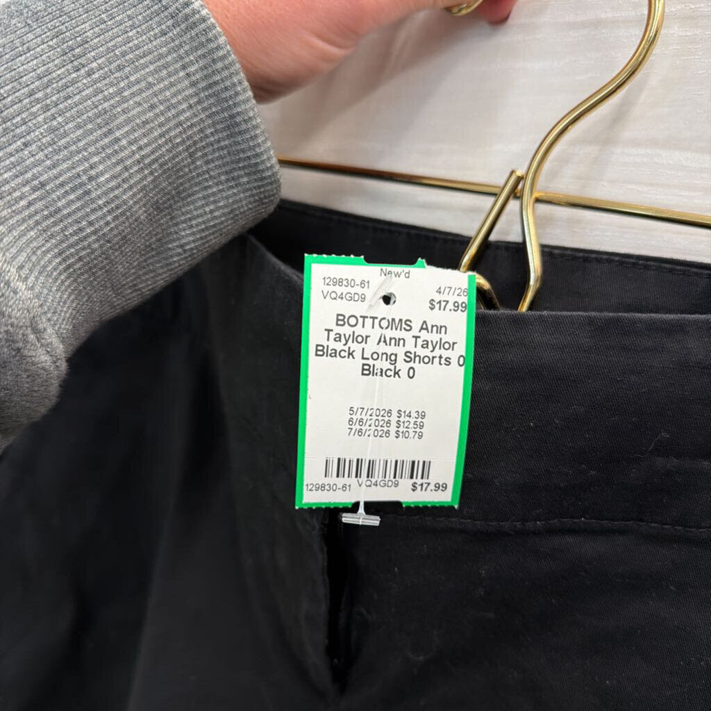 Ann Taylor Black Long Shorts 0