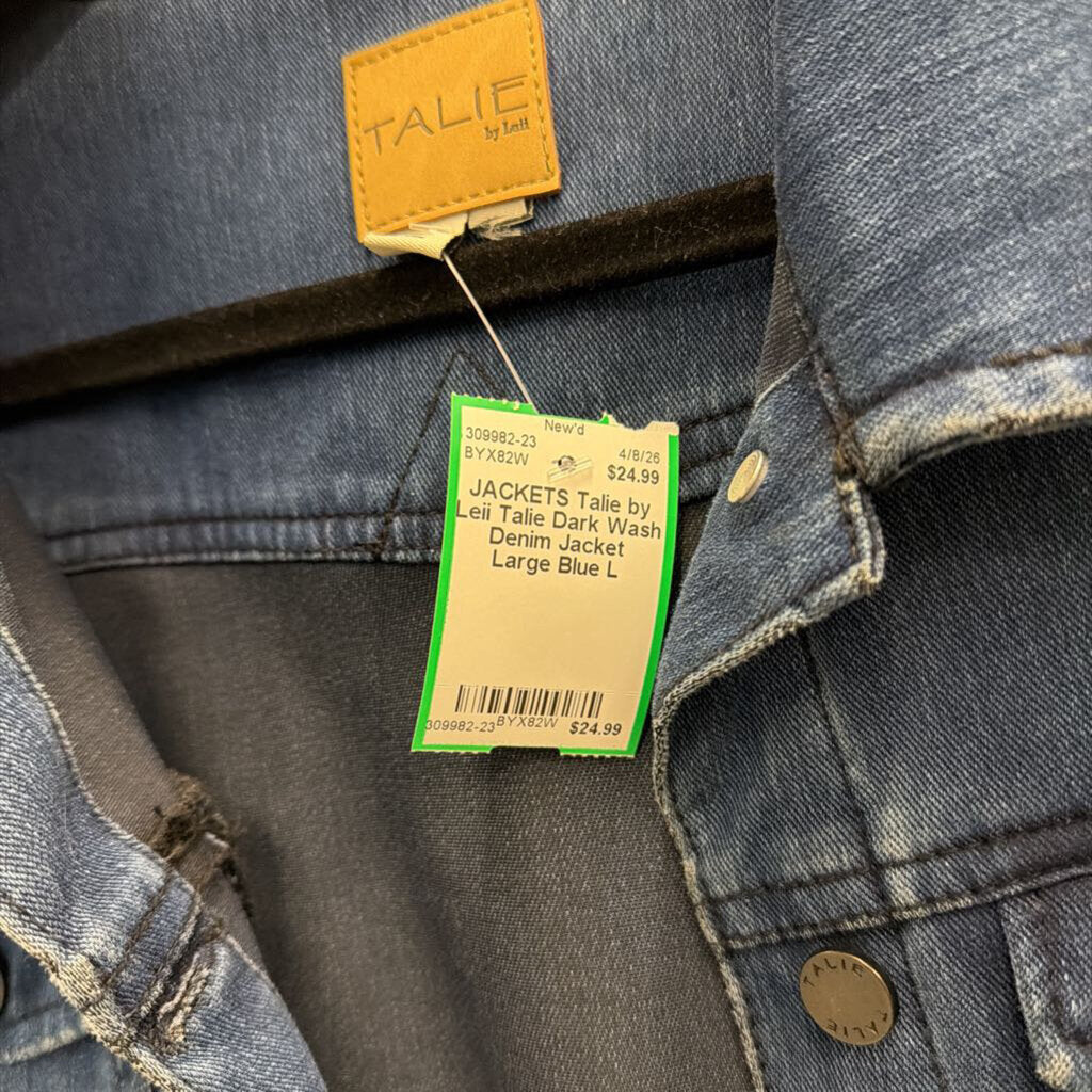 Talie Dark Wash Denim Jacket Large