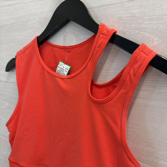 Lululemon Orange Cropped Cut Out Detail Tank Top 8