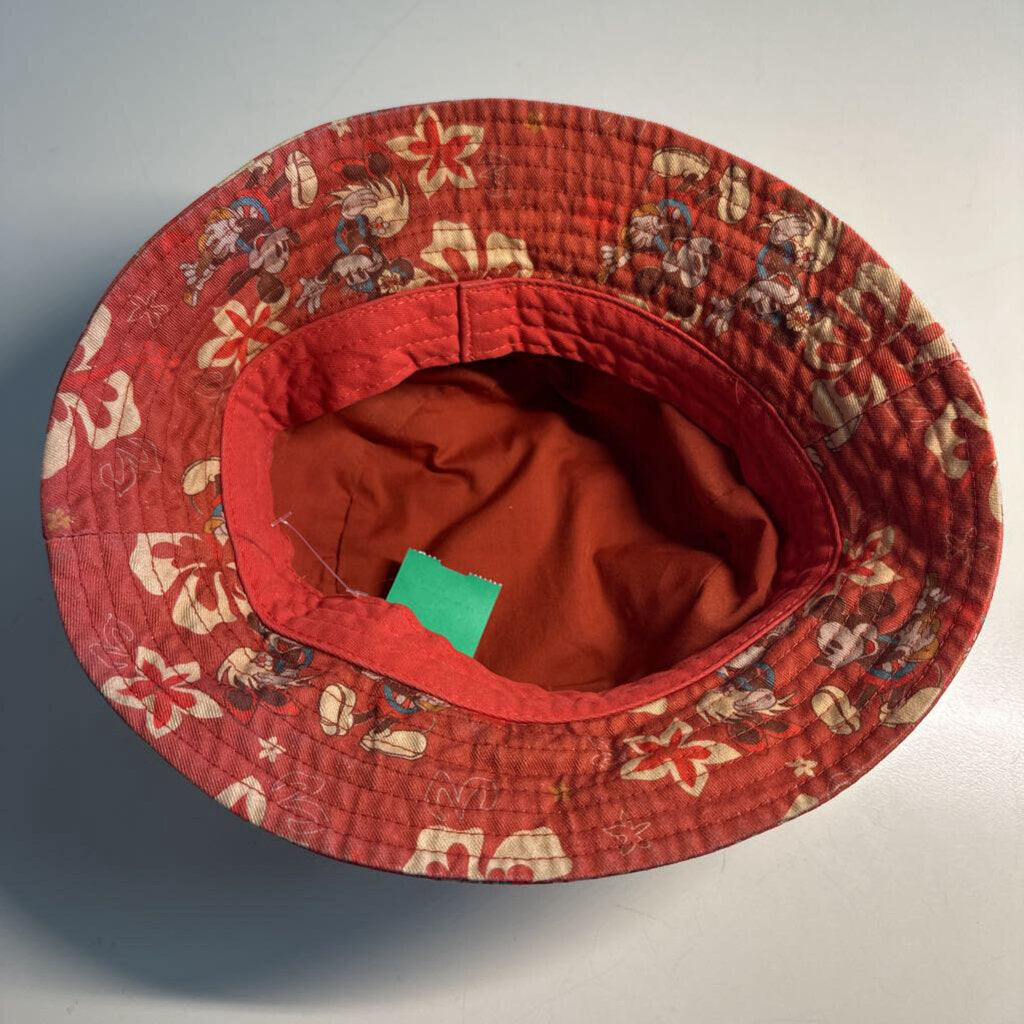 Orange/ Multi Tropical Tiki Micky and Minnie Bucket Hat