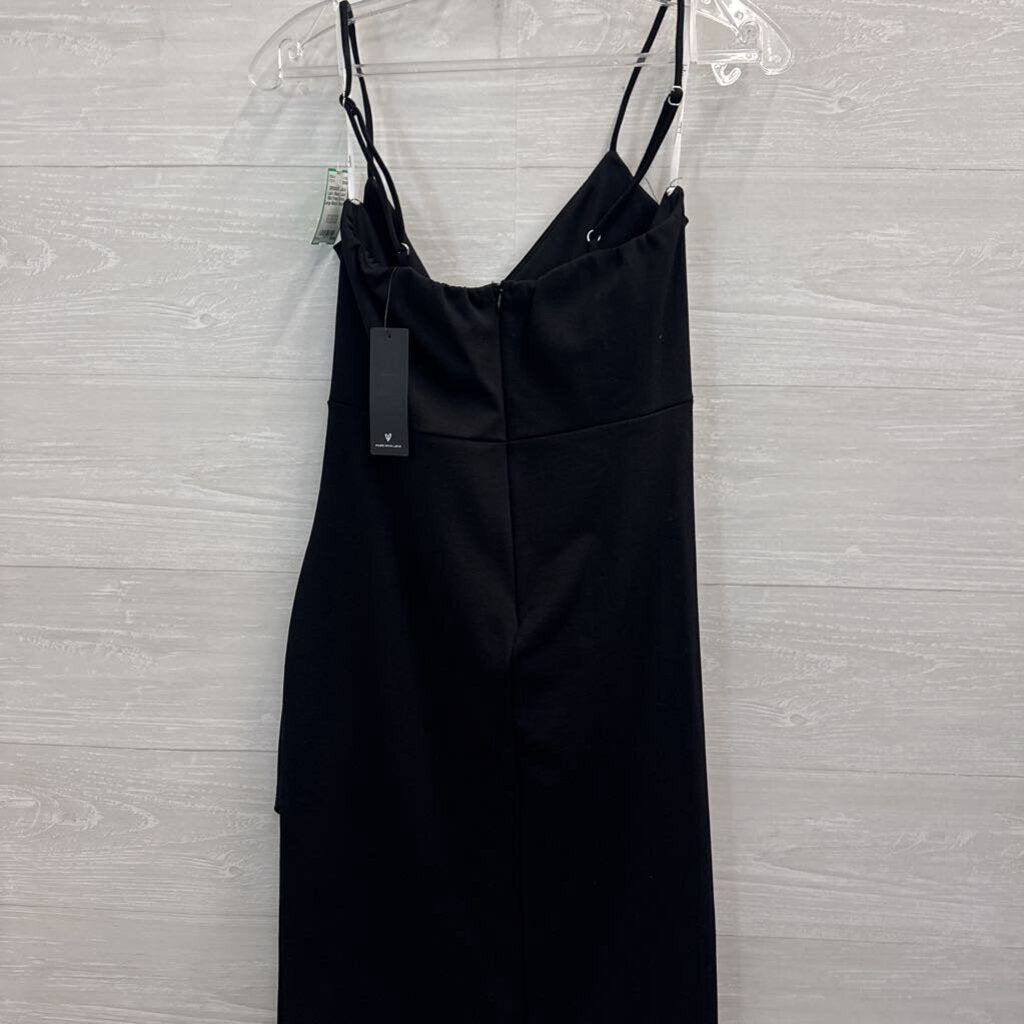 Lulu's Black Lace Midi Fitted Dress Large