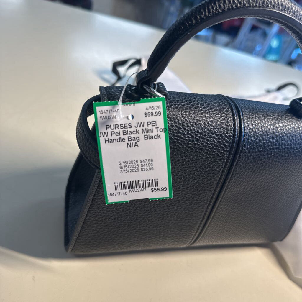 JW Pei Black Mini Top Handle Bag