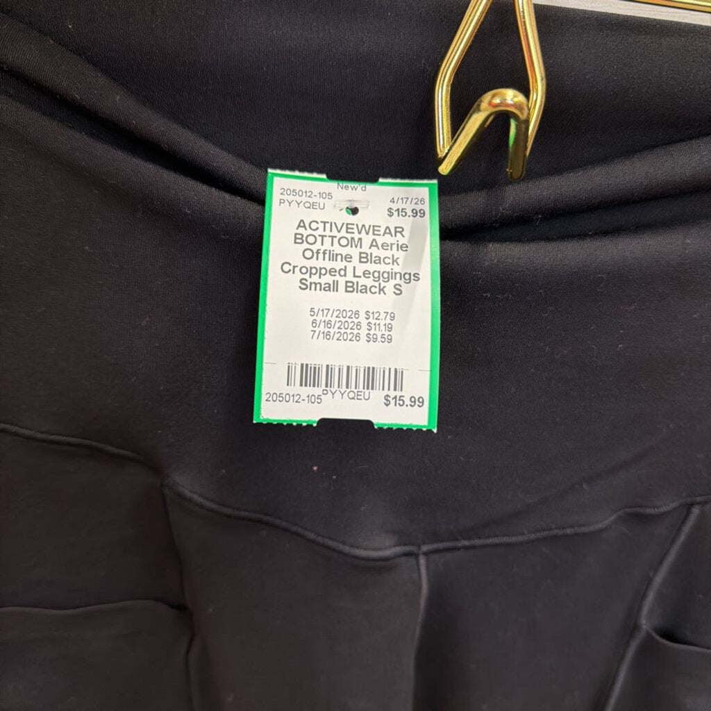 Offline Black Cropped Leggings Small