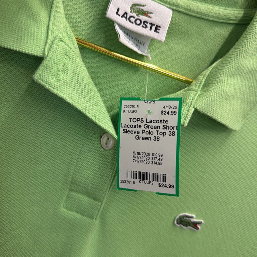 Lacoste Green Short Sleeve Polo Top 38