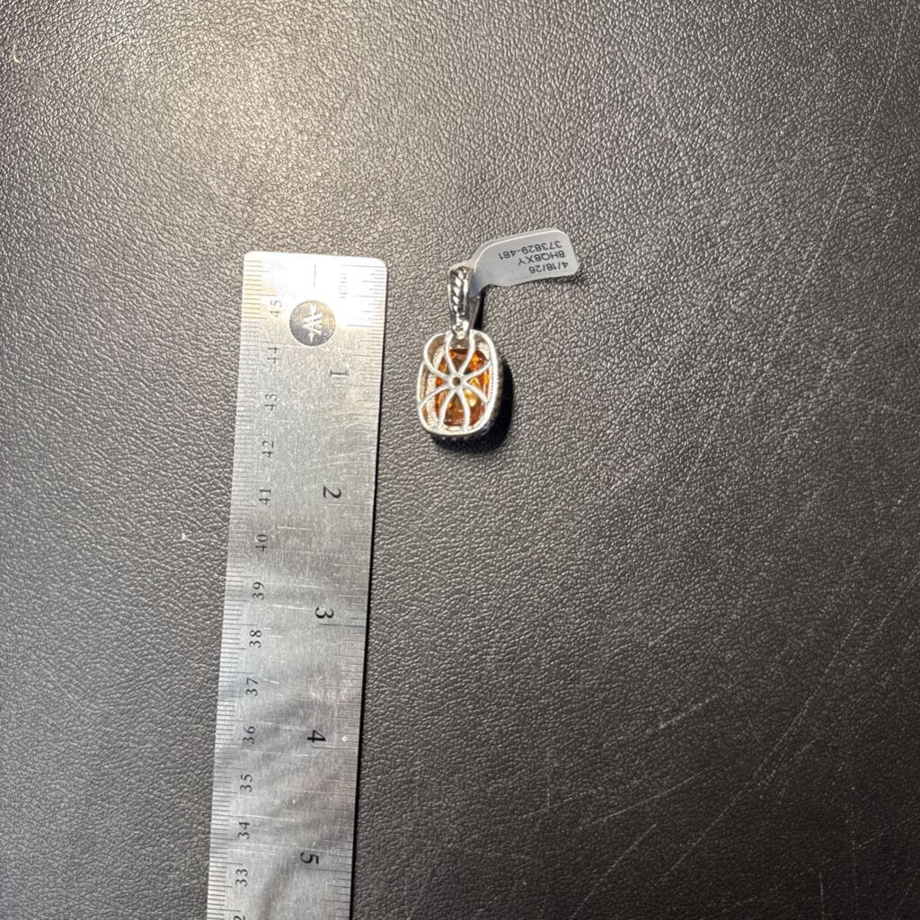 Silver/Citrine Colored Pendant