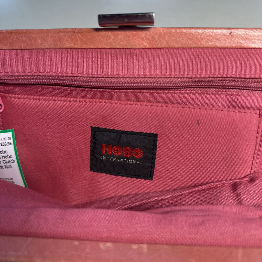 Hobo Pink Leather Clutch Purse
