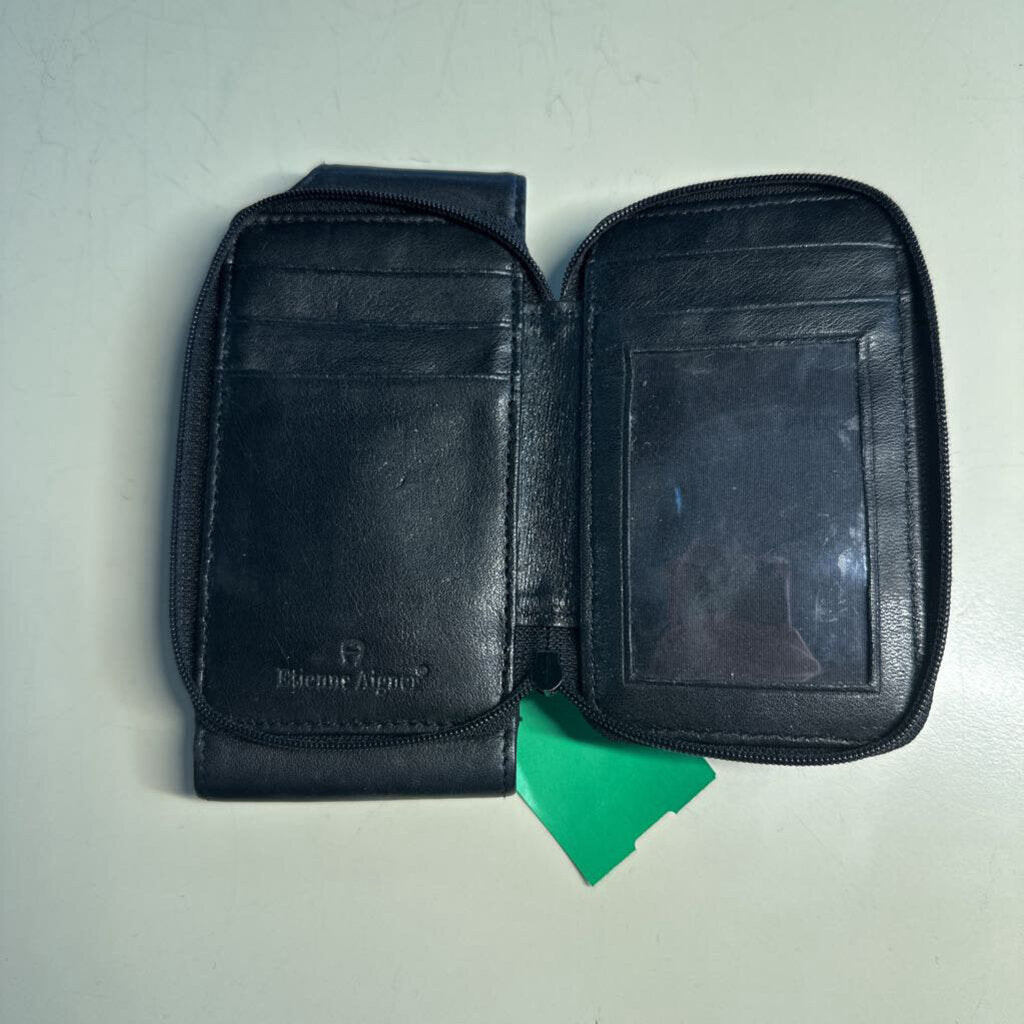 Vintage Etienne Aigner Black Leather Small Case
