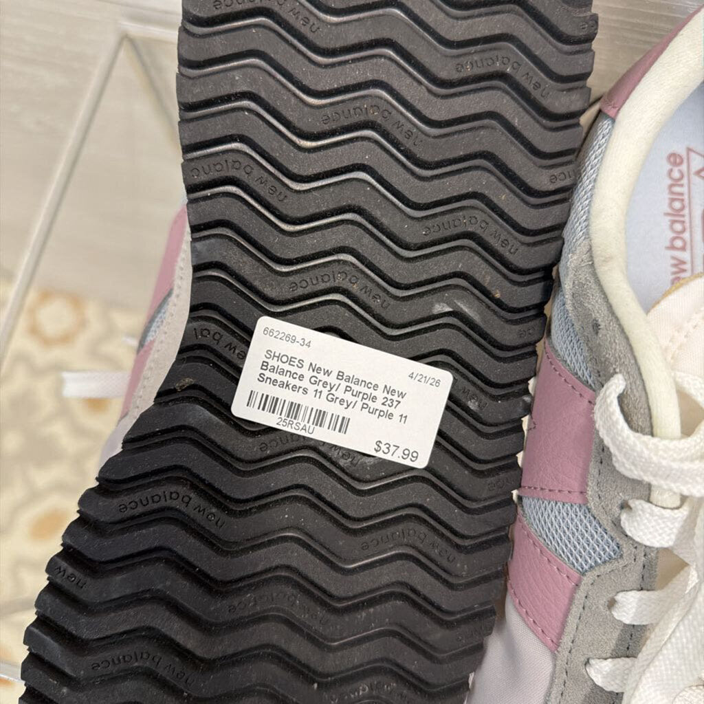 New Balance Grey/ Purple 237 Sneakers 11
