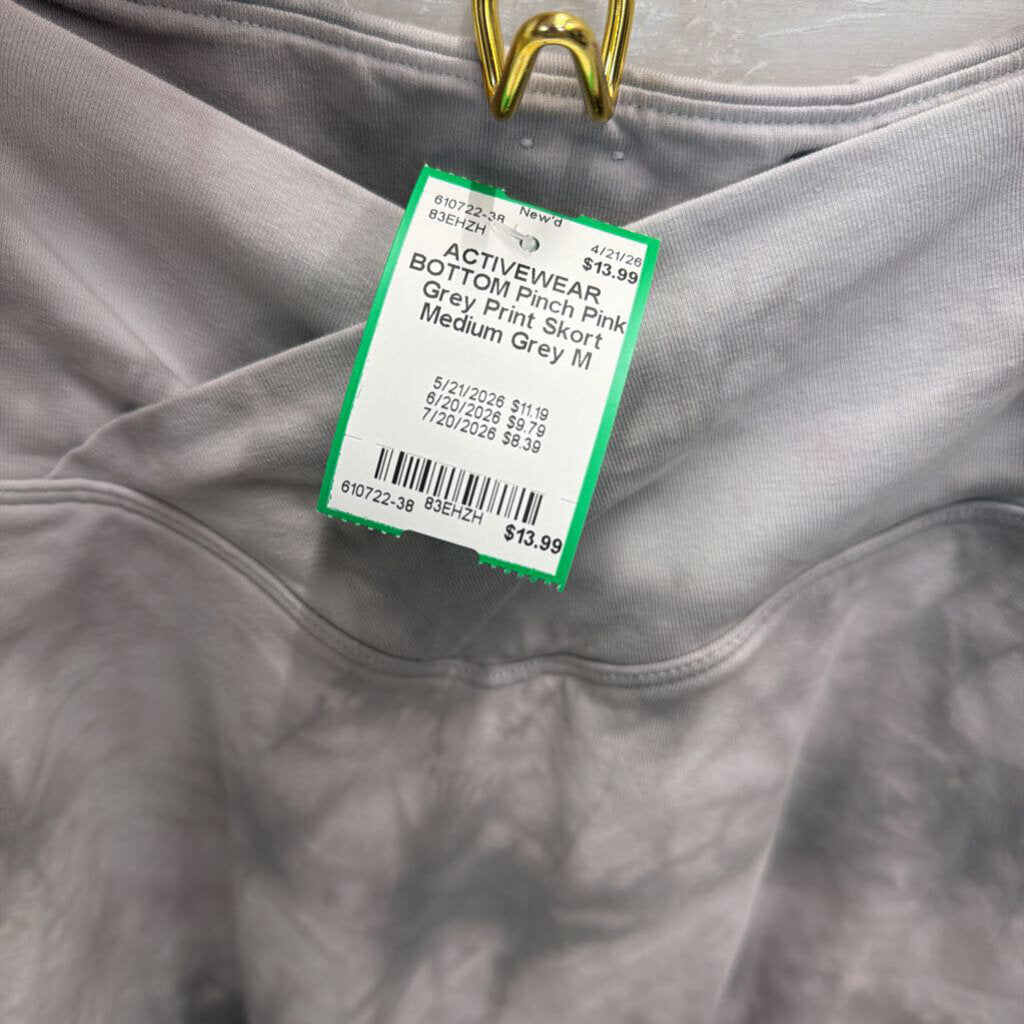 Pink Grey Print Skort Medium